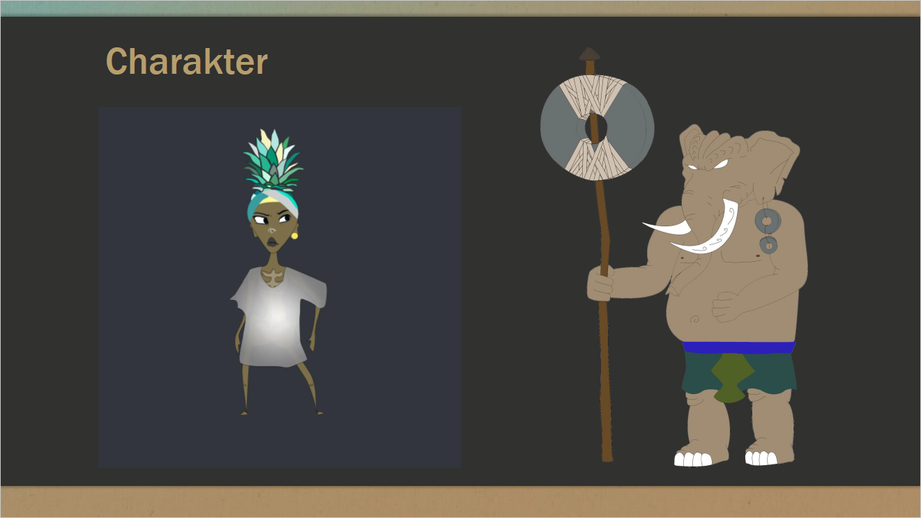 Jungle Witch and Elephentman character design