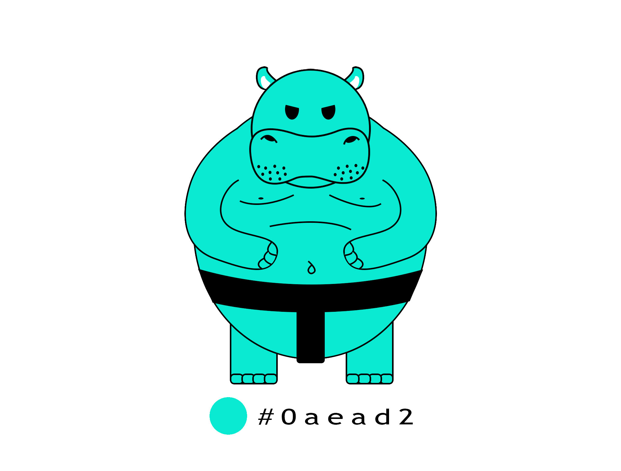 Hippo Character Design